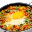 Chakchouka de poivrons et son oeuf
