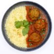 Tajine kefta marocain, semoule de couscous