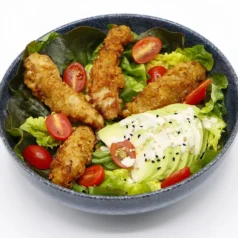 Poulet Karaage en salade, sauce Kewpie